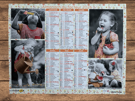 Calendrier Facteur 2026 | Almanach Enfants & Joie
