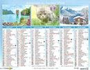 Calendrier du Facteur 2026 | Almanach mural Animaux & Paysages du Monde - Chiots husky, papillon et village provençal édition 2026