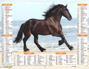 Calendrier du Facteur 2026 | Almanach mural Chevaux & Nature - chevaux Haflingers dans la neige édition 2026