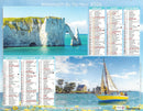 Calendrier du Facteur 2026 | Almanach mural Côtes & Bretagne - Mont-Saint-Michel et plages bretonnes édition 2026