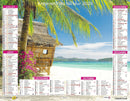 Calendrier du Facteur 2026 | Almanach mural Escapade Tropicale - rocher de Phang Nga en Thaïlande sur mer turquoise édition 2026