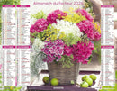 Calendrier du Facteur 2026 | Almanach mural Fleurs & Bouquets de saison - Bouquet de pivoines roses et blanches édition 2026