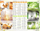 Calendrier du Facteur 2026 | Almanach mural Les 4 Saisons de France - paysages de montagne, mer et vignes édition 2026