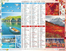 Calendrier du Facteur 2026 | Almanach mural Les 4 Saisons de France - nature printanière et hivernale édition 2026