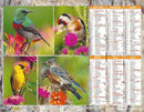 Calendrier du Facteur 2026 | Almanach mural Oiseaux du Jardin - oiseaux colorés et nature 2026