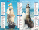 Calendrier du Facteur 2026 | Phares bretons et grands voiliers - almanach mural décoratif 2026