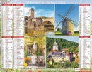Calendrier du Facteur 2026 | Almanach mural Villages & Patrimoine de France - Château de la Malartrie, Colmar et Saint-Cirq-Lapopie édition 2026